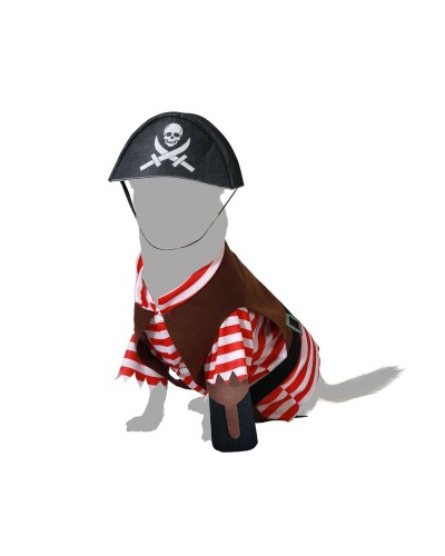 Pirate Dog Costume Medium Size | Funny Outfit for Photos and Parties
